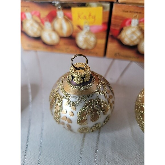 20 Giftco Christmas Holiday Glitter Ornament Place Card Holders 2" Tall w Boxes - Picture 4 of 15